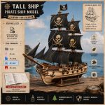 Pirate Ship Laser Cut File svg dxf ai dwg | 3D Wooden Tall Ship Model Vector | Glowforge Files | DIY Puzzle Plan for CNC (Digital Download)