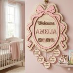 Personalized Baby Birth Stat Sign STL, Custom Newborn Name 3D Print File, Nursery Wall Decor, Baby Keepsake Gift - Image 4
