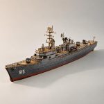 Warship Model Laser Cut Files SVg DxF DwG Ai | Wooden Battleship Blueprint | CNC Laser Cut Ship Model | DIY Naval Decor - Image 4