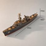 Warship Model Laser Cut Files SVg DxF DwG Ai | Wooden Battleship Blueprint | CNC Laser Cut Ship Model | DIY Naval Decor - Image 3
