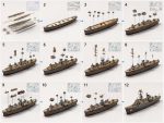Warship Model Laser Cut Files SVg DxF DwG Ai | Wooden Battleship Blueprint | CNC Laser Cut Ship Model | DIY Naval Decor - Image 9