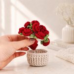 Crochet Flower Coaster Pattern PDF, Rose Mug Rug Digital Download, Floral Tea Cup Mat, Spring Home Decor - Image 3