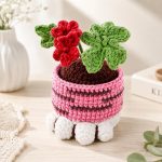 Crochet Clover Plant Pattern, Mini Potted Shamrock Flower PDF, Cute Amigurumi Home Decor, Handmade Desk Plant - Image 3