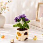 Crochet Hydrangea Flower Pot Pattern PDF, Potted Amigurumi Plant, Cute Crochet Desk Decor Digital Download - Image 3