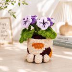 Crochet Hydrangea Flower Pot Pattern PDF, Potted Amigurumi Plant, Cute Crochet Desk Decor Digital Download - Image 4