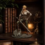 Fantasy Female Warrior STL for 3D Printing, Sword Huntress Miniature, RPG Tabletop Figure, Digital Download - Image 4