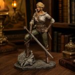 Fantasy Female Warrior STL for 3D Printing, Sword Huntress Miniature, RPG Tabletop Figure, Digital Download - Image 2