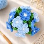 Nemophila Coaster Pot Crochet Pattern PDF, Flower Cup Coaster Set, Crochet Flower Pot Pattern, Floral Home Decor - Image 4