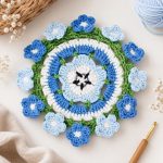 Nemophila Coaster Pot Crochet Pattern PDF, Flower Cup Coaster Set, Crochet Flower Pot Pattern, Floral Home Decor - Image 5