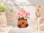 Capybara Crochet Pattern PDF, Lily of the Valley Flower Pot Amigurumi, Cute Plant Crochet Pattern Digital Download