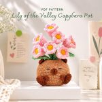 Capybara Crochet Pattern PDF, Lily of the Valley Flower Pot Amigurumi, Cute Plant Crochet Pattern Digital Download