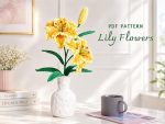 Lily Flower Crochet Pattern PDF, Crochet Lily Bouquet, Realistic Flower Pattern, Handmade Floral Decor, Digital Download
