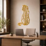 Cat Wall Decor STL File for 3D Printing, Modern Cat Wall Art, Feline Home Decor, Digital Download, Printable Cat Decoration - Image 4