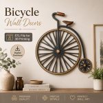 Bicycle Wall Decor STL File for 3D Printing, Modern Bike Wall Art, Cycling Home Decor, Printable Wall Hanging, Digital Download