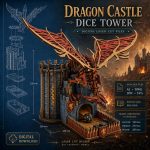 Dragon Castle Dice Tower SVG | 3D Laser Cut Files for Dice Tower | SvG DxF Ai PdF | Digital Download