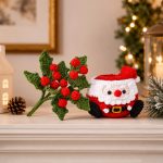 Holly Santa Pot Crochet Pattern, Christmas Amigurumi PDF Pattern, Santa Plant Pot, Holiday Crochet Decor Digital Download - Image 4