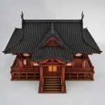 Japanese Shrine Model Laser Cut Files | 3D Japanese Temple DIY Kit SvG DxF DwG Ai | Wood Craft Architecture Decor Gift - Image 5