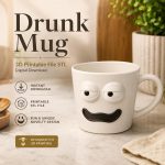 Drunk Mug STL File for 3D Printing, Funny Beer Mug Digital Download, Novelty Drinking Cup, Party Gift STL, Printable Mug Design