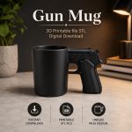 Tactical Style Mug STL File for 3D Printing, Unique Coffee Cup Digital Download, Novelty Drinkware Design, Printable Mug STL