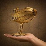Blimp Model Laser Cut Files SvG DxF Ai DwG | Airship Wooden 3D Puzzle CNC Plans | Steampunk Zeppelin DIY Model Kit - Image 3