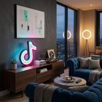 Social Media Icon Lamp STL File for 3D Printing, Modern LED Desk Light Digital Download, Creator Room Decor STL - Image 4