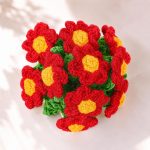 Red Crochet Flower Pot Pattern PDF, Crochet Daisy Bouquet Pattern, Amigurumi Floral Home Decor, Instant Download - Image 3