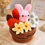 Carrot Bowl Crochet Pattern PDF, Bunny Amigurumi Easter Basket, Spring Crochet Decor Digital Download - Image 5