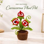 Carnivorous Plant Pot Crochet Pattern PDF, Amigurumi Plant Pattern, Crochet Plant Decor, Digital Download