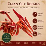 Pterodactyl SVG Laser Cut File, 3D Pterosaur Puzzle Dxf Eps CDR AI, Flying Dinosaur Template Digital Download - Image 8
