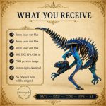 Velociraptor SVG Laser Cut File, 3D Raptor Puzzle Dxf Eps CDR AI, Dinosaur Template Digital Download - Image 7