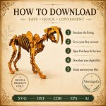 Smilodon SVG Laser Cut File, 3D Saber Tooth Puzzle Dxf Eps CDR AI, Animal Skeleton Template Digital Download - Image 4