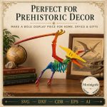 Pterodactyl SVG Laser Cut File, 3D Pterosaur Puzzle Dxf Eps CDR AI, Flying Dinosaur Template Digital Download - Image 8