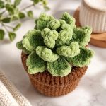 Crochet Succulent Pattern PDF, Echeveria Amigurumi Plant, Crochet Potted Plant Pattern, Kawaii Plush Succulent - Image 5