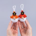 Crochet Pattern Amigurumi Gnome Keychain with Flower, Crochet Car Hanger, Easy Beginner Crochet Pattern PDF - Image 7
