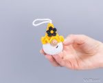Crochet Pattern Amigurumi Gnome Keychain with Flower, Crochet Car Hanger, Easy Beginner Crochet Pattern PDF - Image 12