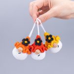 Crochet Pattern Amigurumi Gnome Keychain with Flower, Crochet Car Hanger, Easy Beginner Crochet Pattern PDF - Image 18