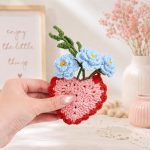 Crochet Heart Bag Pattern PDF, Camellia Flower Bag Pattern, Crochet Purse Pattern, Valentine Heart Bag - Image 3