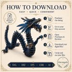 Dragon SVG Laser Cut File, 3D Dragon Skeleton Puzzle Dxf Eps CDR AI, Layered Dragon Template Digital Download - Image 4