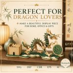 Dragon SVG Laser Cut File, Chinese Dragon Castle Dxf Eps CDR AI, Layered Display Template Digital Download - Image 2
