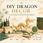 Dragon SVG Laser Cut File, Chinese Dragon Castle Dxf Eps CDR AI, Layered Display Template Digital Download - Image 8