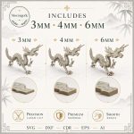 Dragon SVG Laser Cut File, Chinese Dragon Dxf Eps CDR AI, Layered Asian Dragon Template Digital Download - Image 5