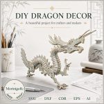 Dragon SVG Laser Cut File, Chinese Dragon Dxf Eps CDR AI, Layered Asian Dragon Template Digital Download - Image 9