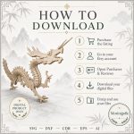 Dragon SVG Laser Cut File, Chinese Dragon Dxf Eps CDR AI, Layered Asian Dragon Template Digital Download - Image 4