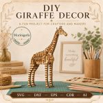 Giraffe SVG Laser Cut File, 3D Giraffe Puzzle Dxf Eps CDR AI, Layered Wood Animal Template Digital Download - Image 2