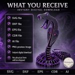 Cobra SVG Laser Cut File, 3D Snake Wood Puzzle Dxf Eps CDR AI, Layered Reptile Display Digital Download - Image 2