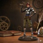 Steampunk Engineer Heroine STL File for 3D Printing, Fantasy Sci Fi Female Miniature, Printable Collector Figure, Digital Download - Image 2