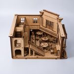 Wild West Saloon Model Laser Cut Files AI DXF SvG DwG | 3D DIY Wooden Western Town Building Kit | Digital Download - Image 5