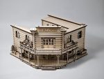 Wild West Saloon Model Laser Cut Files AI DXF SvG DwG | 3D DIY Wooden Western Town Building Kit | Digital Download - Image 2