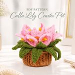 Camellia Flower Pot Crochet Pattern PDF, Amigurumi Flower Pot Pattern, Cute Crochet Plant Tutorial, Floral Home Decor
