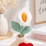 Calla Lily Donut Vase Crochet Pattern PDF, Flower Vase Amigurumi Pattern, Crochet Donut Decor, DIY Handmade Gift - Image 4